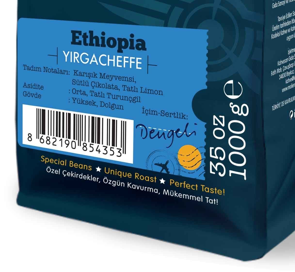 Moliendo Ethiopia Yirgacheffe Yöresel Kahve