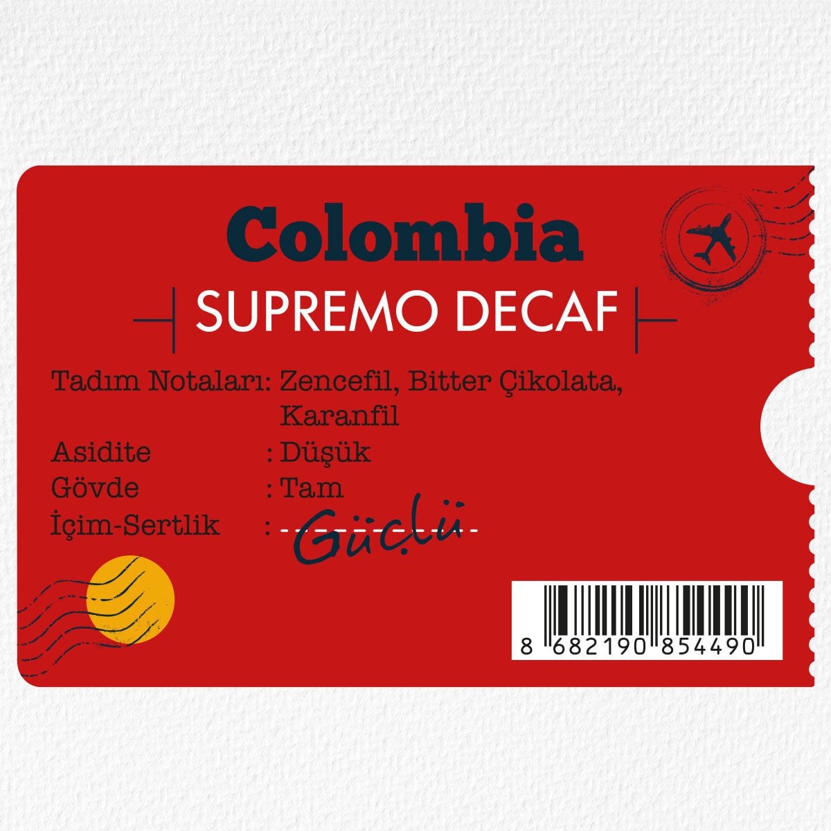 Moliendo Colombia Supremo Decaf  (Kafeinsiz) Yöresel Kahve