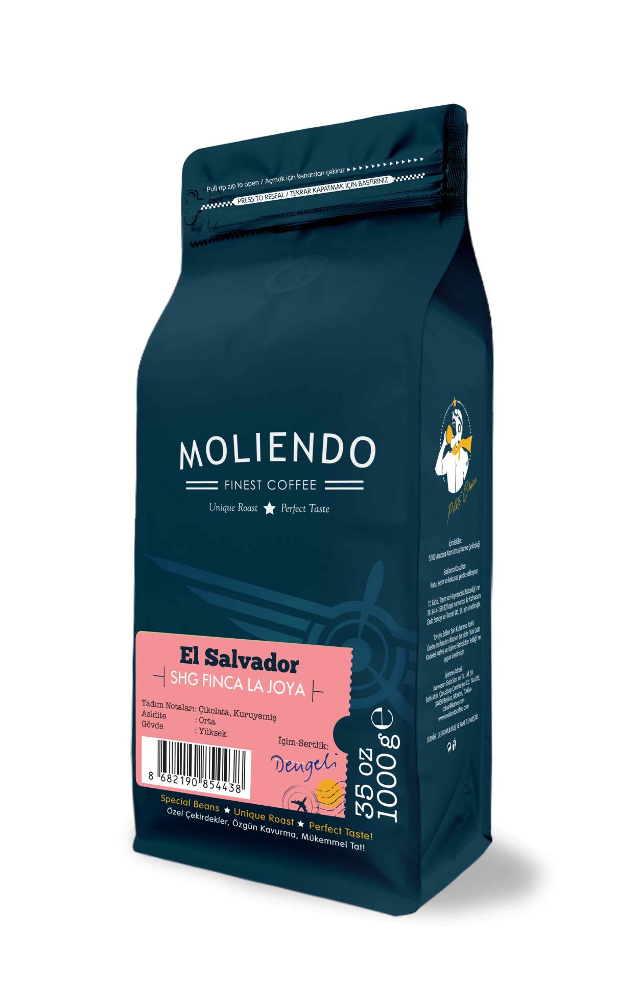 Moliendo El Salvador SGH Finca La Joya Yöresel Kahve