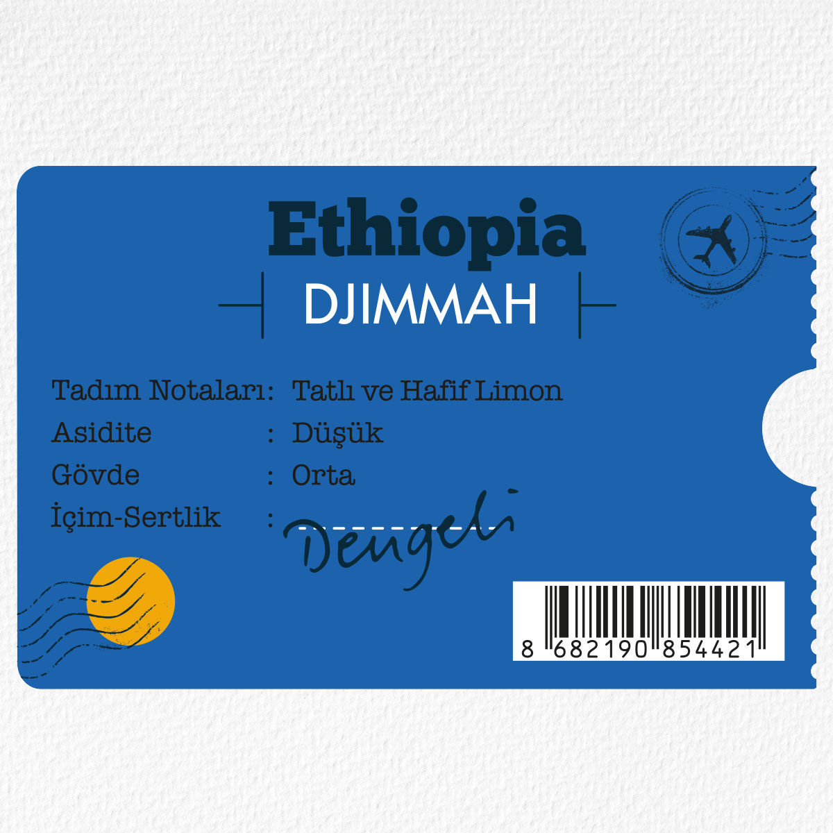 Moliendo Ethiopia Djimmah Yöresel Kahve