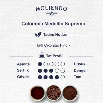Moliendo Colombia Medellin Supremo Pratik Filtre Kahve 10x10 g 6'lı Avantaj Paketi