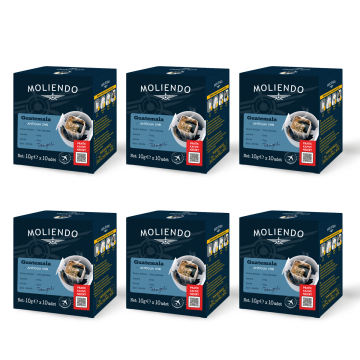Moliendo Guatemala Antigua SHB Pratik Filtre Kahve 10x10 g 6'lı Avantaj Paketi