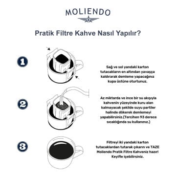 Moliendo Guatemala Antigua SHB Pratik Filtre Kahve 10x10 g 6'lı Avantaj Paketi