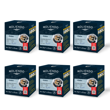Moliendo Cuba Serrano Lavado 10'lu Pratik Filtre Kahve 10x10 g 6'lı Avantaj Paketi