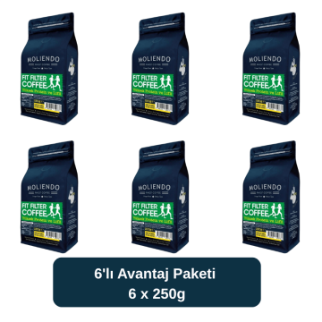 Moliendo Fit Filtre Öğütülmüş Kahve 250 g 6'lı Avantaj Paketi