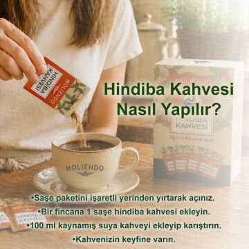 Moliendo Hindiba Kahvesi 60 Tek İçimlik Paket 120 g (Çözünebilir Hazır Kahve) 6'lı Avantaj Paketi