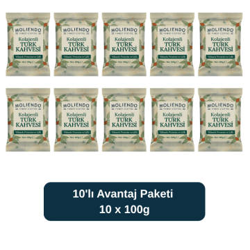 Moliendo Kolajenli Türk Kahvesi 100 g 10'lu Avantaj Paketi