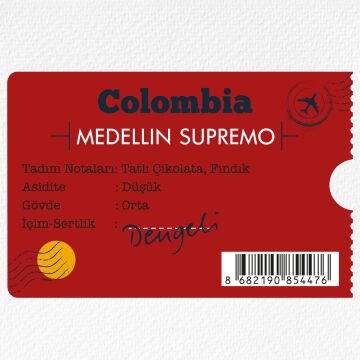 Moliendo Colombia Medellin Supremo Yöresel Kahve 1000 gr.