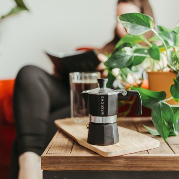 Grosche Milano Moka Pot Siyah 1 Cup 45 ml