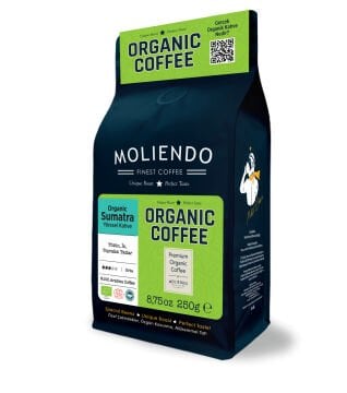 Moliendo Organic Indonesia Sumatra Yöresel Kahve 250 g (Çekirdek)