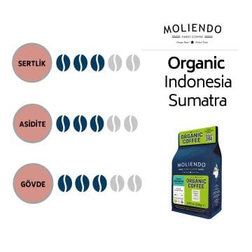 Moliendo Organic Indonesia Sumatra (Çekirdek) Yöresel Kahve 250 g