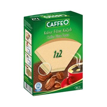 Kahve Filtre Kağıdı Caffeo 1x2 80 Adet (Doğal Kağıt)
