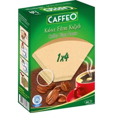 Kahve Filtre Kağıdı Caffeo 1x4 80 Adet (Doğal Kağıt)
