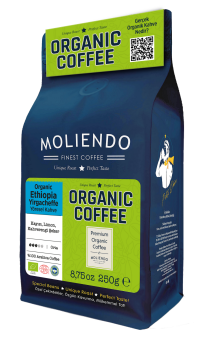 Moliendo Organic Ethiopia Yirgacheffe Yöresel Kahve 250 g (Çekirdek)