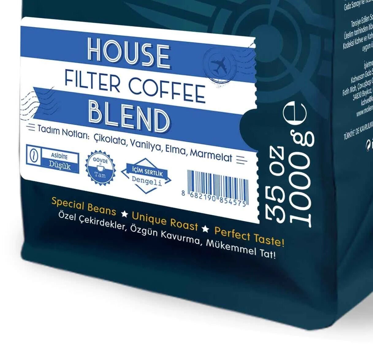 Moliendo House Blend Filtre Kahve Avantaj Paketi 6x1 Kg.