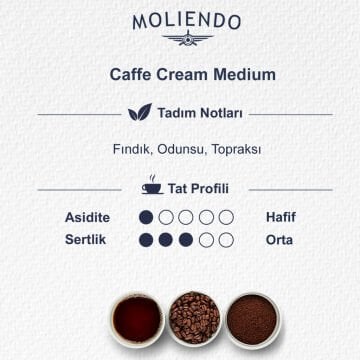 Moliendo Professional Caffe Crema Medium Çekirdek Kahve 1000 g